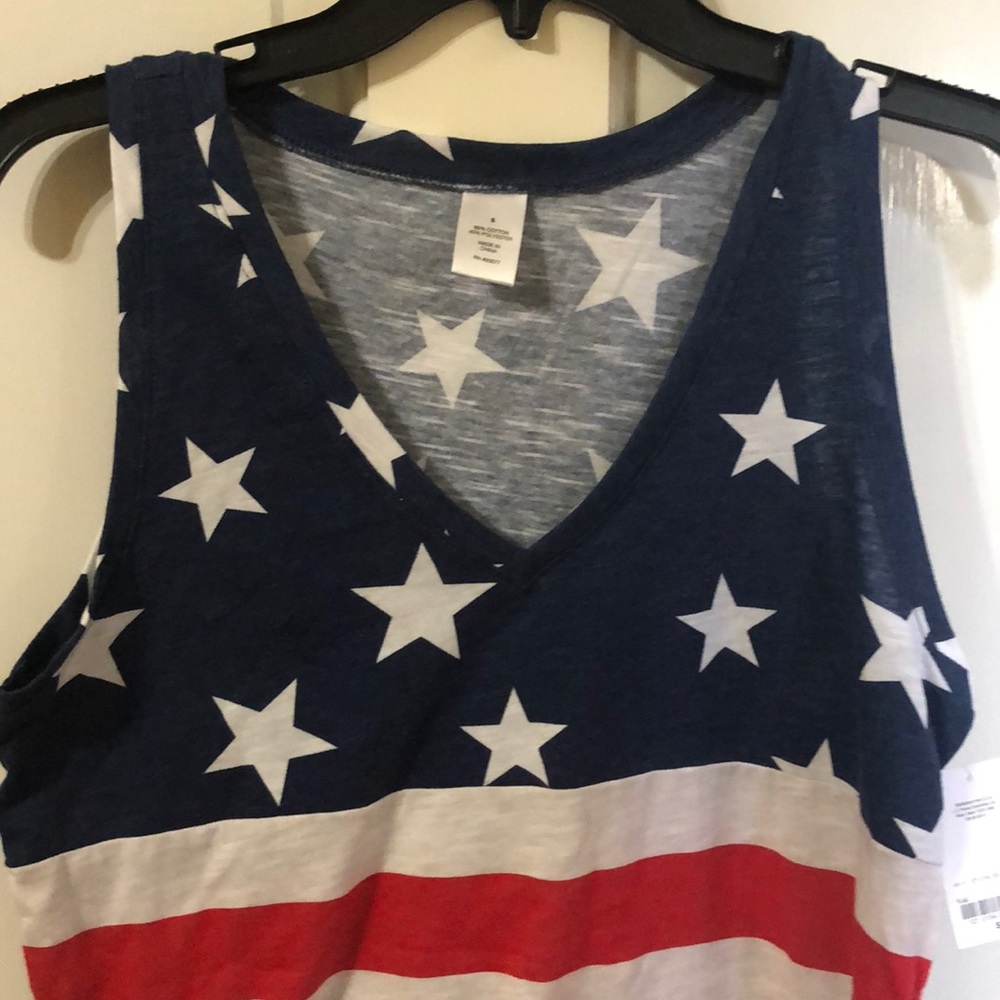 Ladies tank top with Stars and Stripes - Picture 3 of 4